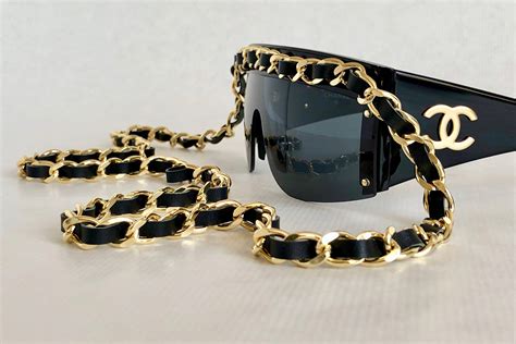 sunglass chain chanel|Chanel chain sunglasses vintage.